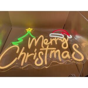 Merry Christmas Neon Sign Led Christmas Neon Light For Wall Decor Dimmable